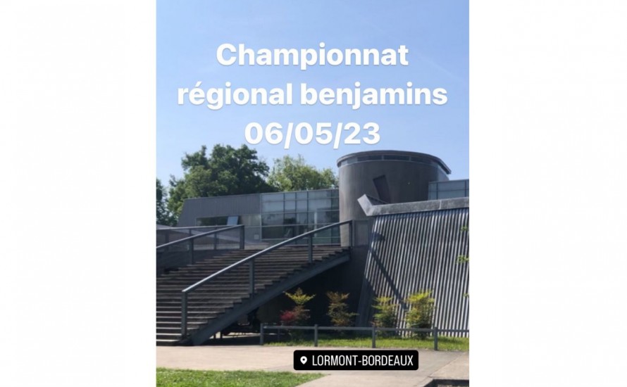 Championnat régional benjamins à Lormont le 06 mai 23