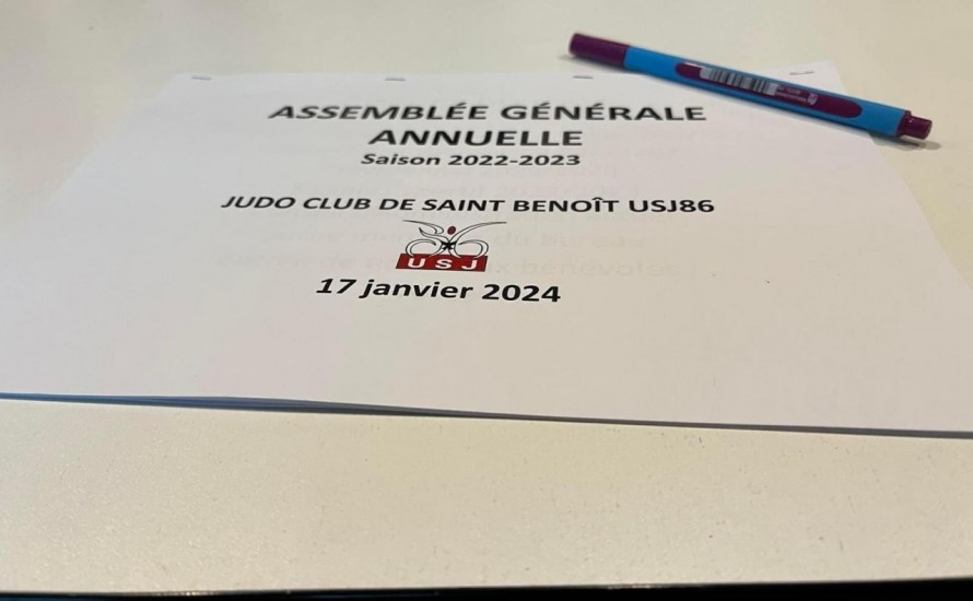 Assemblée Générale Judo Club de Saint Benoît USJ86